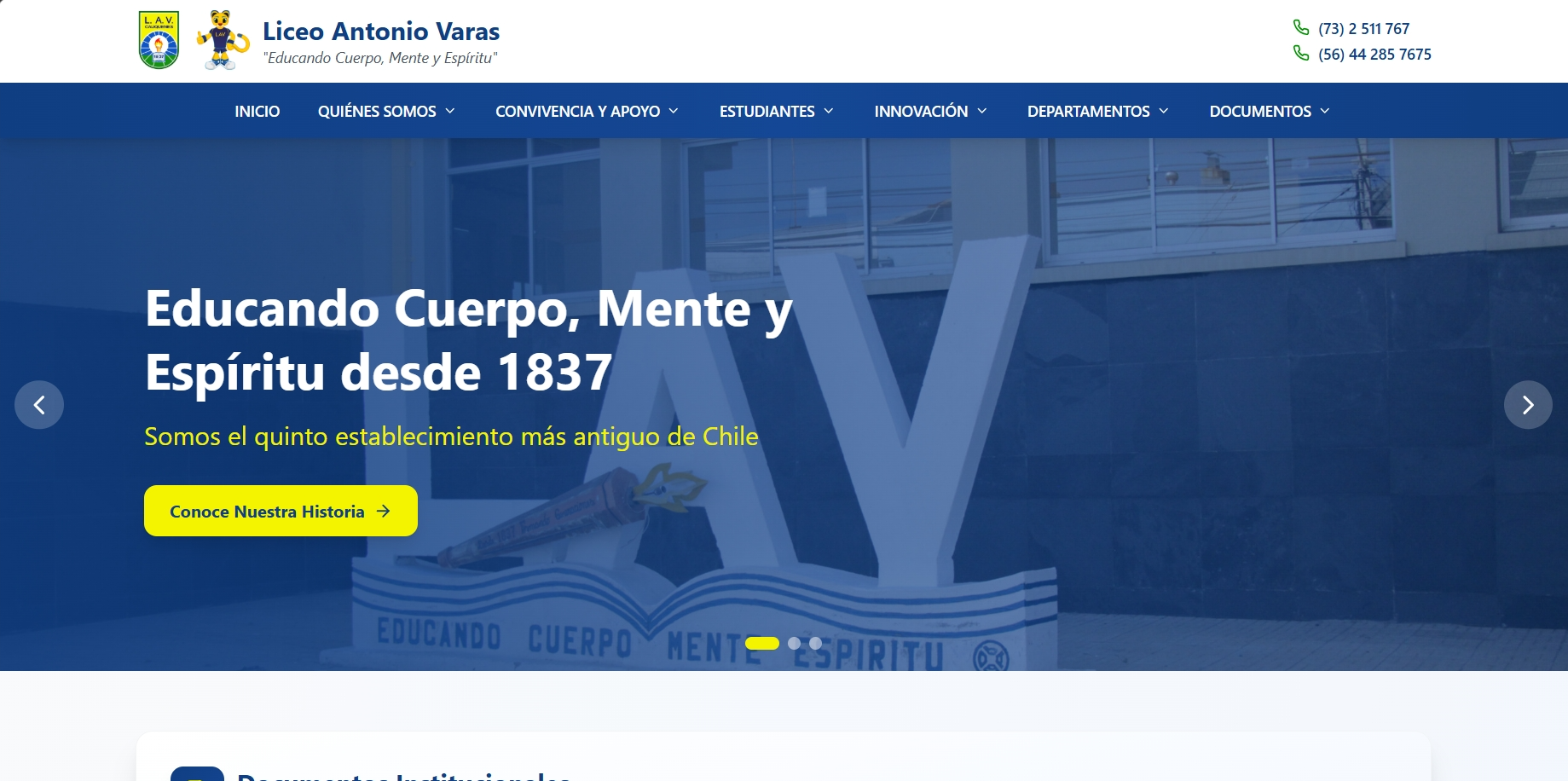 Captura del proyecto LAV Cauquenes