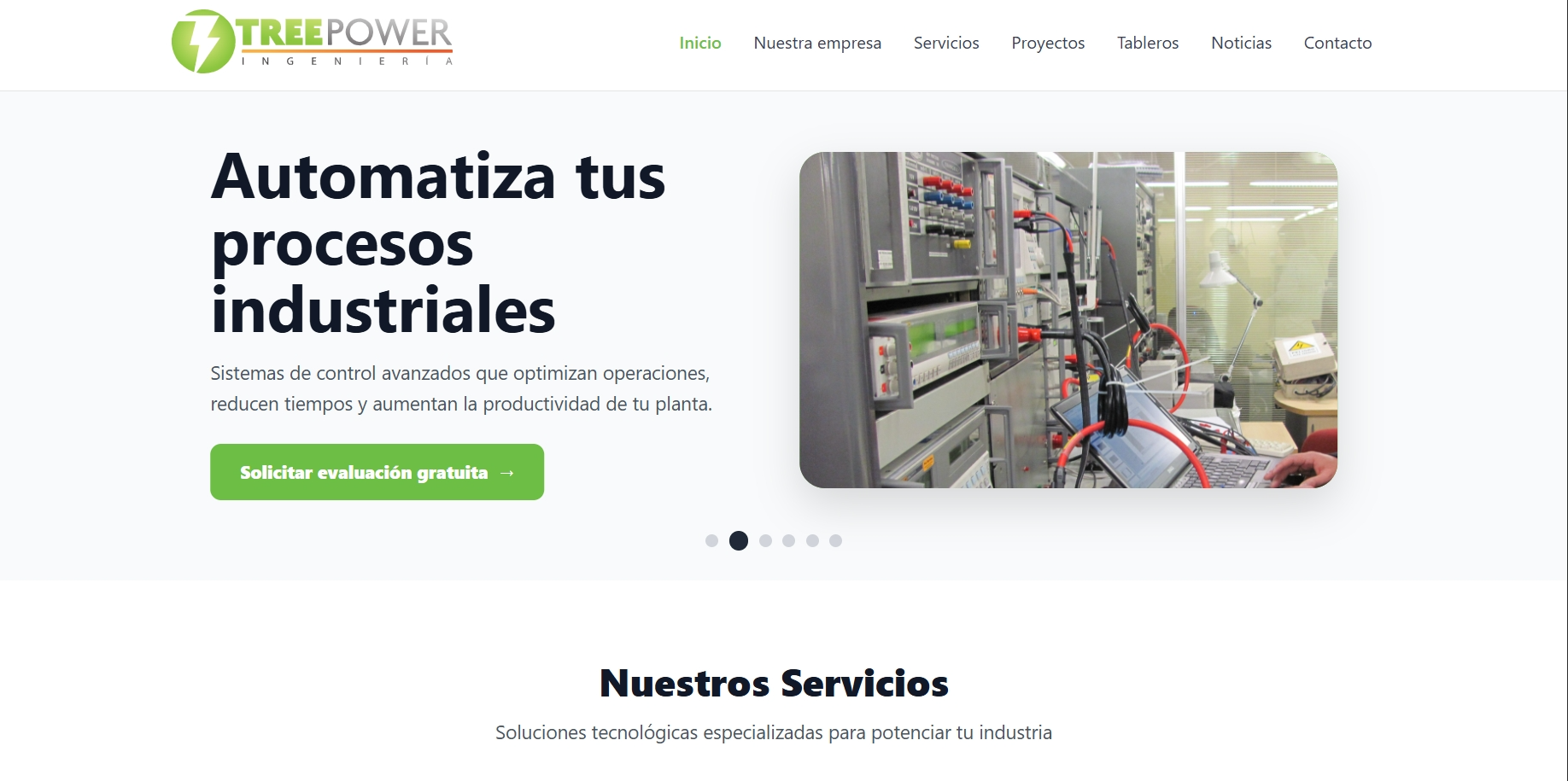 Captura del proyecto TreePower